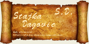 Stajka Dagović vizit kartica